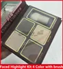 Kit di contorno del cacao nuovo trucco 4 colori Bronzer Lightlighters Parequette in polvere Nude Shimmer Stick Cosmetics Beyeshadow Cioccolato 1976789