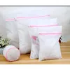 Sac à linge 5pcs / set Mesh Sac zippé Polyester Net Anti-Desformation Underwear Bra Vêtements pour les machines à laver à domicile