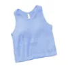 EBB Lulumon Yoga Bra Womens Tank Top Slim Lu Sleeveless Joga Joga Outfits koszula szczotkowane kobiety trening sportowy z wyściełanym stanikiem 239