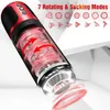 Automatic Sucking Rotating Male Masturbator Cup - Fully Submergible Pocket Pussy Vagina Blowjob Stroker with 7 Rotating Vacuum Suction Modes,