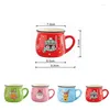 Tasses en céramique Christmas Mug Cartoon Santa Mousse Caxe Café pour la maison de bureau Baking Breakfast Breakfast Milk Kids Gift