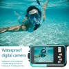 Telecamere da 2,7 pollici con fotocamera digitale a doppio schermo 1080p HD 48 MP impermeabile per videocamera subacquea per esterni per snorkeling per lo snorkeling