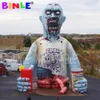 Al por mayor personalizado 8 mH Personajes ensangrentados al aire libre gigante inflable halloween zombie para los juguetes para el techo decoración publicitaria embrujada
