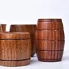 Tasses en bois gros ventre café thé milk tasse nature naturelle épinette en bois cuisine cuisine bar bière drinkware bushcraft camping japan style