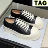 Nya designerskor Pablo Lace-Up Nappa Leather Sneakers Black Lily White Denim Blue Luxury Womens Casual Shoes Fashion Platform Trainers 35-40 EUR