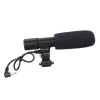 Microphones Portable Condenser Stereo Microphone Mic with 3.5mm Hot Shoe Mount for DSLR Camera Camcorders Interviews Accessories 51BE