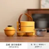 Teaware -sets Bionic Ugly Orange Ceramic Tea Set Kit Japans van Cups 1 Pot 2 maken Travel Portable Handbag Decoratie