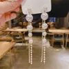 Charme Luxurious Imitation Pearl Pift Drop Shipping Multi-couches acrylic Crystal Chain Tassel Orees Oreads for Women Bijoux à la mode240408