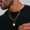 Colares pendentes SGMAN 2024 Trendy DIY personalizado aço inoxidável Compass Pingente Charms para Men Jóias Frete da Cadeia Gold Color Gold Frete grátis240408