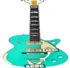 Chretsch Masterbuilt 1955 Duo Jet Surf Green Electric Guitar White Back Guitar