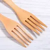 Reliminables couverts 2 PCS Japonais Ustensiles en plastique en bois en bois Spork Spoon Fork Eco-Friendly Kids Mini Child Couvertures