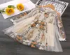 Girls Lace Broidered Gauze Robe Automne Children Puff Bouch Laceve Lace Tulle Tutu Robe Kids Princess Robe A43134243244