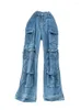 Jeans pour femmes tendance multiples multiples articles de mode de mode High Taist Button Pantalon denim Femme 2024 automne 11xx7208