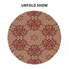 Terracotta in stoffa da tavolo e tovaglia per piastrelle a nido d'au Tasco da 60 pollici round 152 cm bordo decorativo morbido