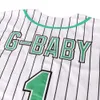 Ruao Męskie Polos G-Baby Hardball Jersey 1 Jarius Evans Baseball Jersey Męskie koszula film cosplay cosplay wszystkie zszyte rozmiar męski s-xxxl biały