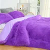 Bedding Sets Fall Winter Plush Duvet Cover Pillowcase Machine Washable Faux Fur Velvet Fluffy Large Super Soft Comfort Three Piece Set