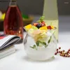 Bols hauts borosilicate en verre desert salade bol moléculaire cuisine triangle triangle ensemble artistique conception plat