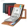 Clip di denaro Cuikca UNISEX RFID Clip Money Women Men Metal Slim Leather Business ID Case di carte di credito 240408