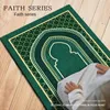 クリスタルベルベットのある家庭礼拝の祈りのマット印刷された民族スタイルの折りたたみ式と携帯用ひざまずく毛布イスラム教徒の祈り240424