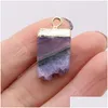 Pendant Necklaces Natural Stone Amethyst Agate Crystal Teeth Irregar For Jewelry Makingdiy Necklace Earring Accessorie Charm Drop De Dhpkn