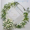 Flores decorativas Mori Rose Row Arch Screen Shelf Decoration Artificial Flower Table Arrangement e Long Set