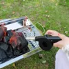 Verktyg Hand BBQ Fan Outdoor Air Blower för grill Picknickmanual Grill Fire Bellows KC0266