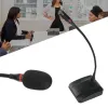 Microphones Microphone à condenseur à col de cygne Flexible 6,35 mm Microphone de bureau filaire pour les conférences de diffusion Conférence