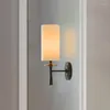 Lampes murales lampe en laiton American Retro Corridor Escalier Éclairage Salon TV Decor Light Bedroom Bedside