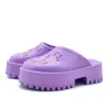 Women Hollow G Platform Sandals Slimi doppio design top designer Sliple Luxury Shoe Flats Slip-On Racconciatura Slides Brand Brand Sandal Sandal Loafer in gomma all'ingrosso all'ingrosso