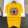 メンズTシャツ夏の新しい贅沢なサベージヒョウ柄メンズメンズメンズレディースコットンサイズのショートスルブトップT240408