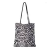 Сумка ретро простая сумочка модная леопардовая узор повседневное плечо ткани