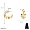 Brincos de argola Flola Tiny Clear Crystal for Women White Pearl C Ear Hoops Small Jewelry Gifts Ersa077