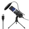 Microphones Professional Microphone USB Audio Interface Streaming Condenser Mic Phone för inspelning av studiospel Musik LIVE SADCAST E300B