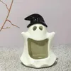 Candle Holders 2 Pcs Ceramic Ghost Holder Party Halloween Decor Gift Candleholder Candlestick Ceramics Stand Tealight