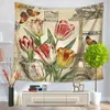 Tapissries Home Decorative Wall Hanging Carpet Tapestry Rectangle Bedstrast Butterfly Flower Mönster GT1039