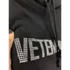 2021fw Vetements Black Rhinestone Hoodie Men Women Reflective Flash Drill Bling Hoodies VTM Sweatshirts 641