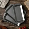 Storage Boxes Japanese Korean Cafeteria Silver Steel Dinner Plated Korea Barbecue Rectangular Serving Tray Food Plate Dish