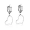 Hoop Earrings LUXUSTEEL Statement Gold Color Silver Tone Aretes Heart Shape Lover's Earring Fashion Jewelry Friend