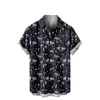 Men's Casual Shirts Women'S Short Sleeve Button Down Hawaiian Mushrooms Printed Beach Shirt Floral Tops