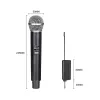 Microphones Professional 4 kanaler VHF Fast frekvens Trådlös mikrofonhandhållen Karaoke Microphone For Party Stage Performance Church