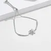 Popolare S925 Sterling Silver Women Girl Ladies Hand Cubic Zircic Snowflake Christmas Bracciale zircone