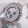 Highend AP Wrist Watch Epic 26231 Royal Oak Panda Face Womens Fine Steel Diamond Watch Automatic Machinery Watch Swiss Watch Famous Luxury Watch