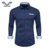 Moda White Dress Shirts Men Manga Longa Casual Casual Social Formal Slim Fit Wedding Macho Tops 240322