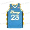 Men's T-Shirts BG Basketball Jerseys LANEY BUCCANRS REMIX 23 Sewing embroidery High-Quality Outdoor sports jersey White Yellow Blue 2023 New T240408