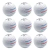 12 szt. Piłki golfowe 3 Kolorowe Linie Cel Super Long Distance 3-Piecelayer Ball for Professional Competition Game Brand 240328