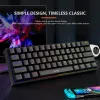 Teclados K620 Mini juego Mecánico Keyboard 61 Teclas RGB Hotswap Tipos de juegos Teclado con cableas PBT Keycaps 60% Ergonomics Keyboards