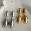 Charm Bilandi Modern Jewelry 925 Silver Needle Oval Metal Long Dangle Earrings For Women Women Women Födelsedagspresent Tillbehör240408