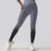 Lu Pant anpassa sömlöst stickat tryck kvinnor gradient leggings hög midja fiess rumpa lift smal gymträning löpande mode tights yoga gry w w