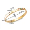Bangle Luxury Heart Shape Stainless Steel Bangles & Bracelets Big Tag White Shell Bracelet For Women Girls Men Wedding Jewelry