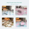 Mattor 10 datorer Plush Puzzle Foam Floor Mat Splicing Carpet Anti-Fall Bedside 11.81 '' X 0,4 ''